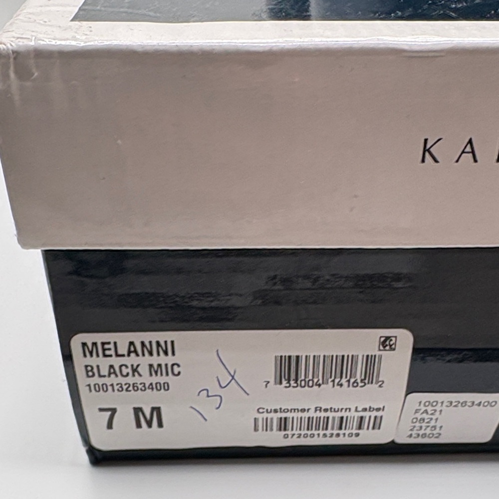 Karen Scott Black Heeled Ankle Boots with Gold Accent - Picture 6 of 10